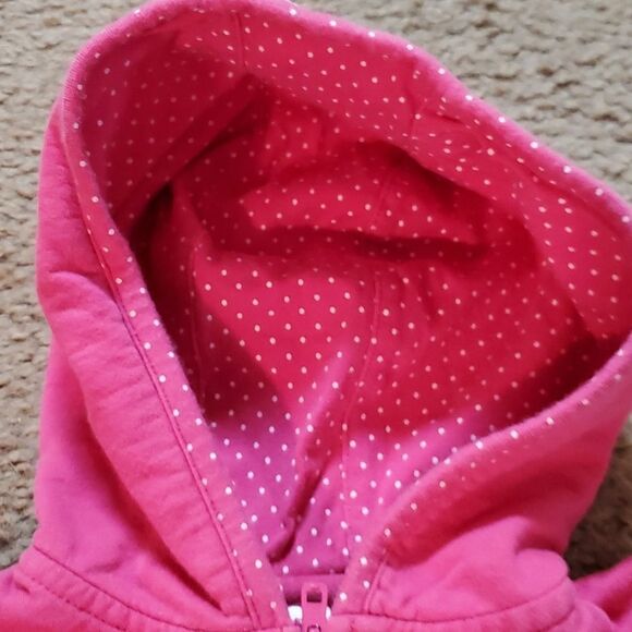 Adidas Infant Girls Pink Short Sleeve Zip Front  Hoodie Size 24M - Picture 7 of 10
